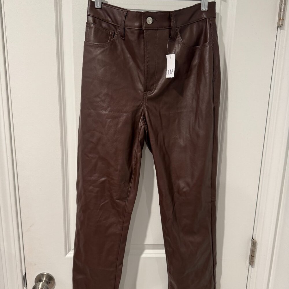 GAP High Rise Faux-Leather Vintage Slim Jeans - Picture 9 of 9